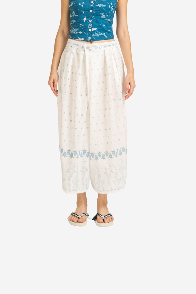 ”Mosaik” - Two Buttons Midi Pants